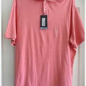 Roundtree & Yorke Pink Polo Shirt Classic Casual